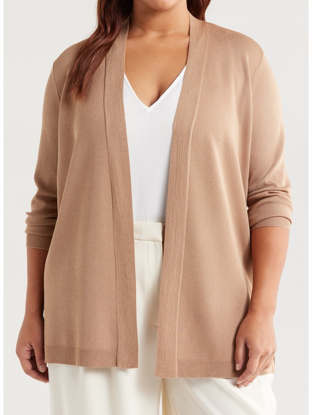 Jones New York Open-Front Women's Cardigan Sweater - Camel